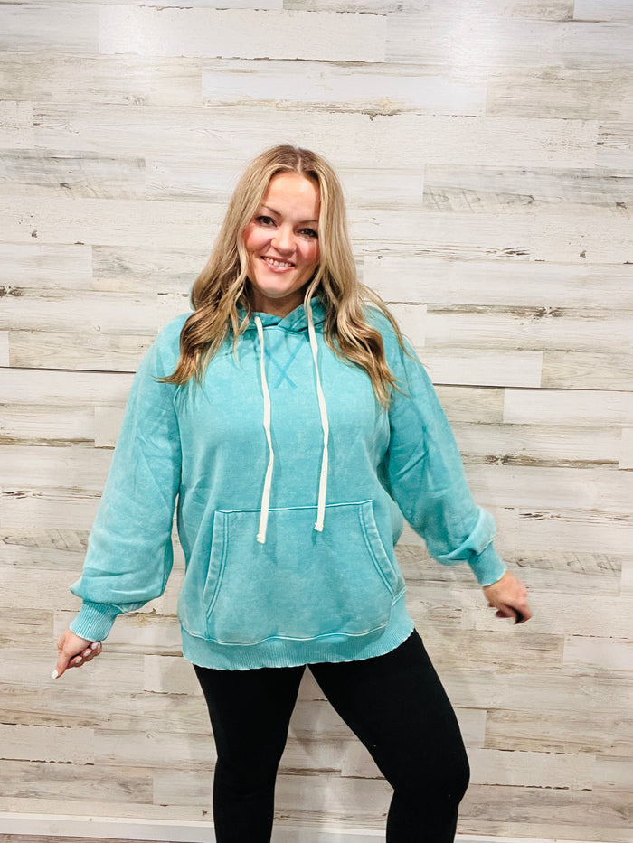 🤍DREAMY Acid Wash Fleece Hoodie