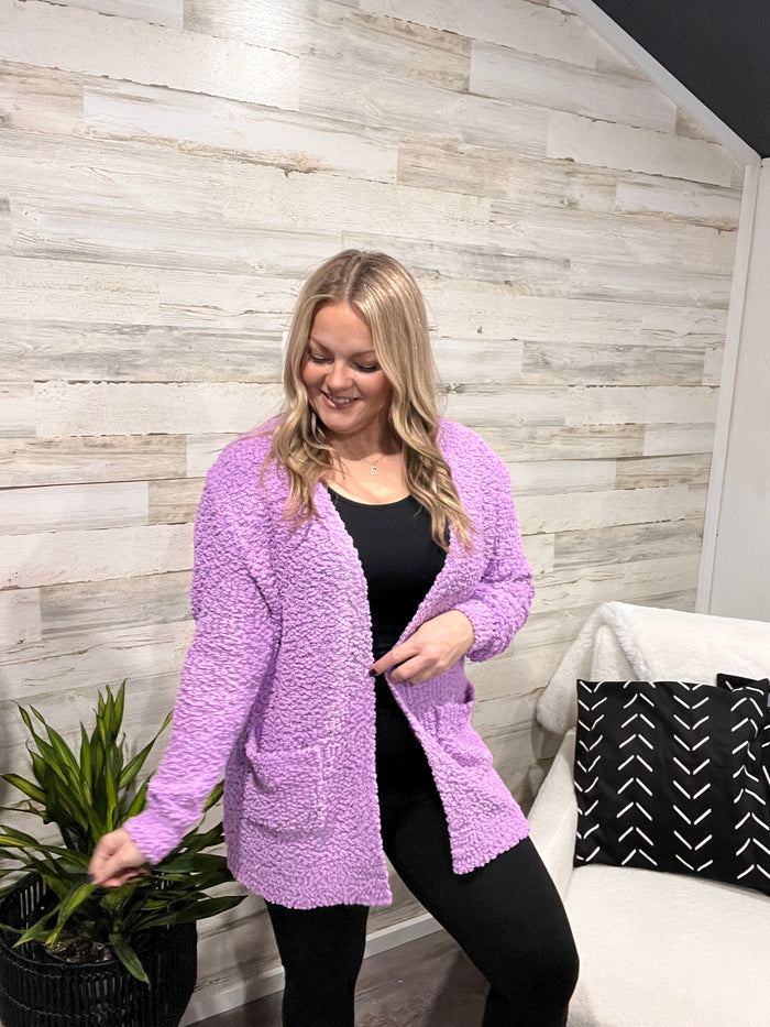 🤍 Claire Popcorn Knit Cardigan