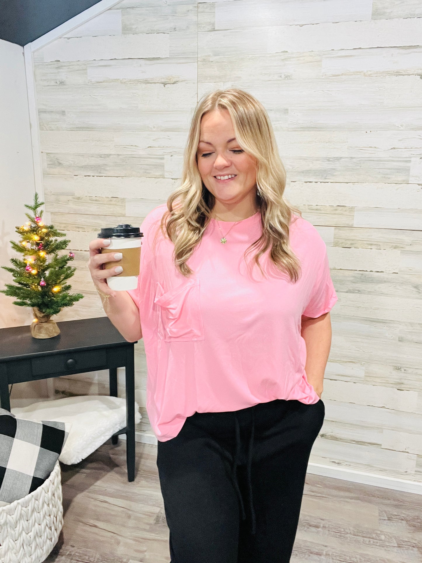 Pink Skies In Morning Flowy Relaxed Tee