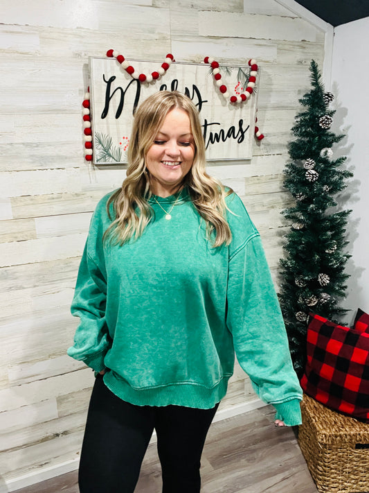 Merry Green Cozy Pullover