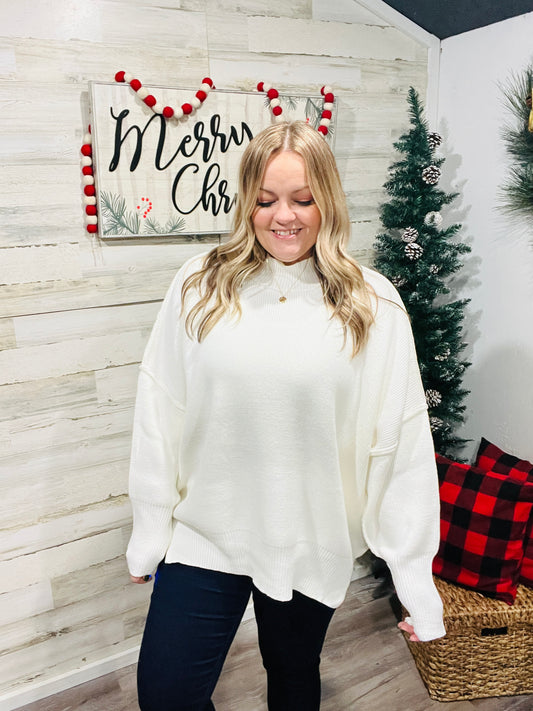 White Christmas Knit Sweater