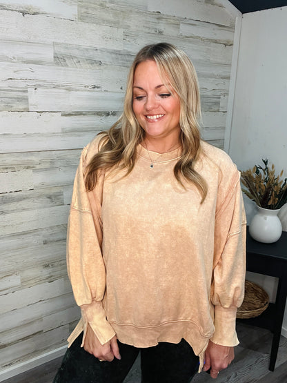 🤍 Speckled Fawn French Terry Pullover