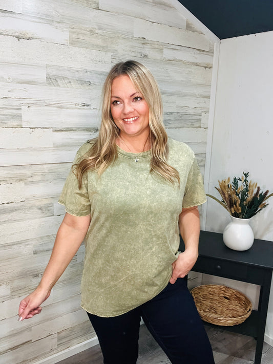 🤍Jamison Jade Washed Tee