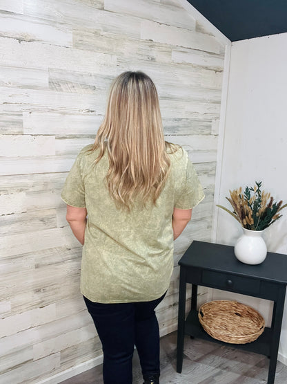 🤍Jamison Jade Washed Tee