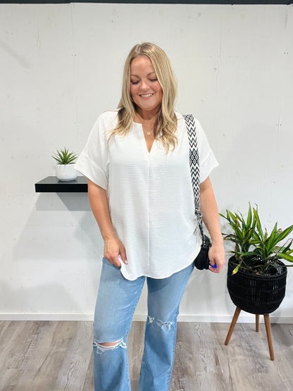 🤍 Spring Lily Woven Blouse