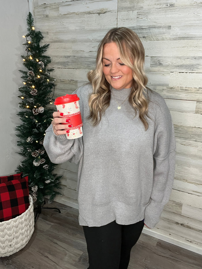 Winter Frost Mock Neck Sweater