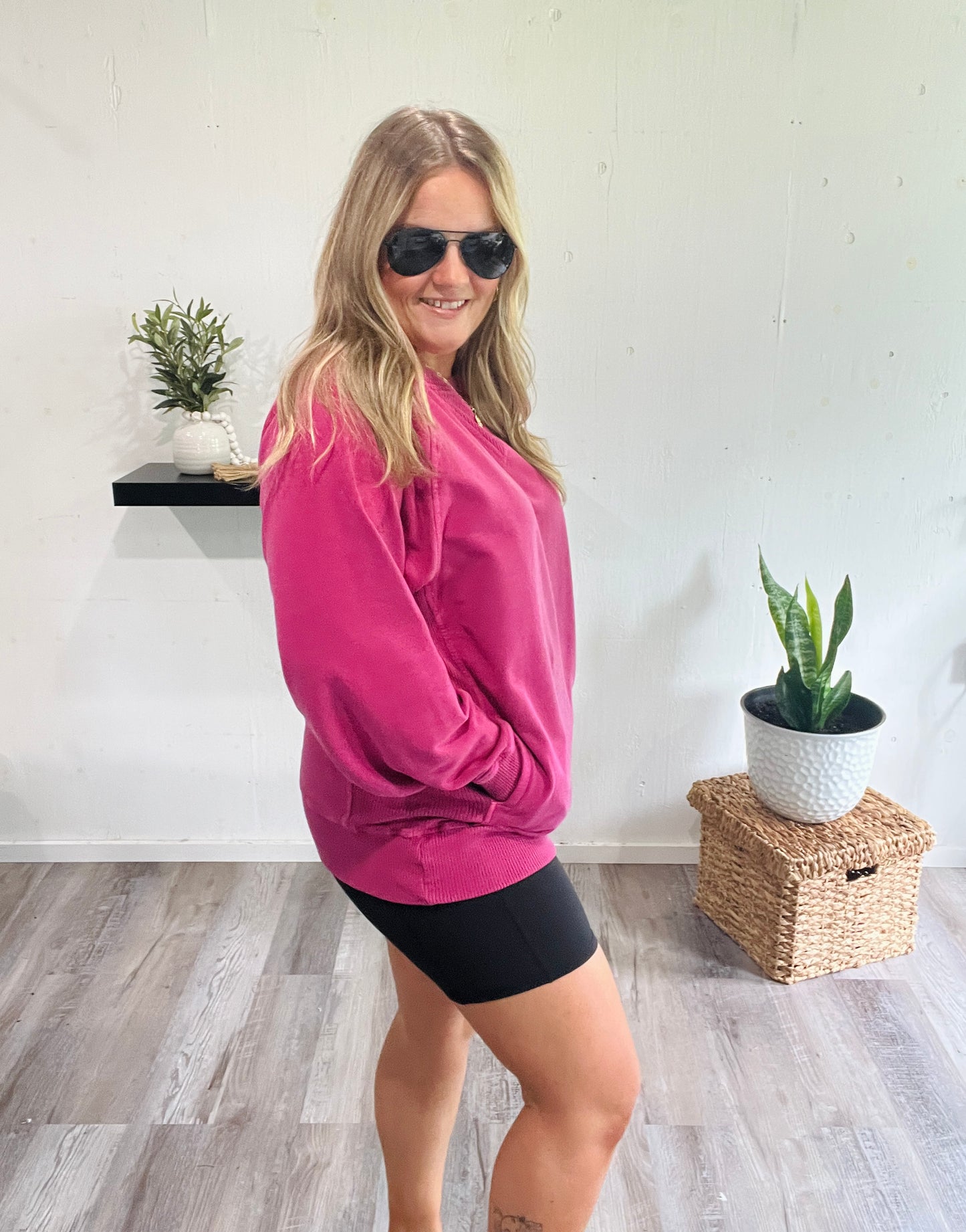 🤍 Strawberry Wine French Terry Pullover