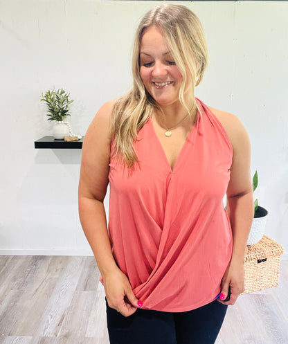 🤍Georgia Peach Wrapped Halter