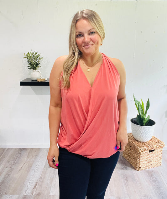 🤍Georgia Peach Wrapped Halter