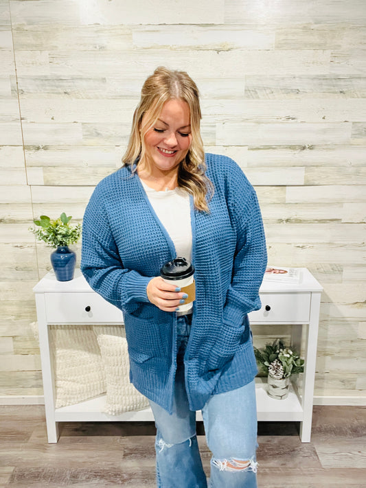 Dusty Blue Cozy Cardi